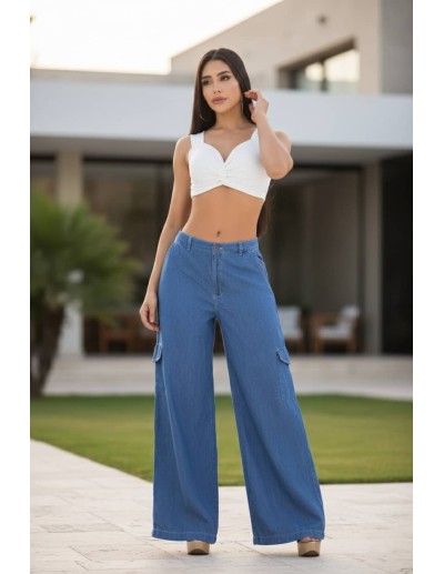 Pantalón Cargo Pitbull | Diseño Amplio y Bolsillos Laterales | Ref. PC7681 2