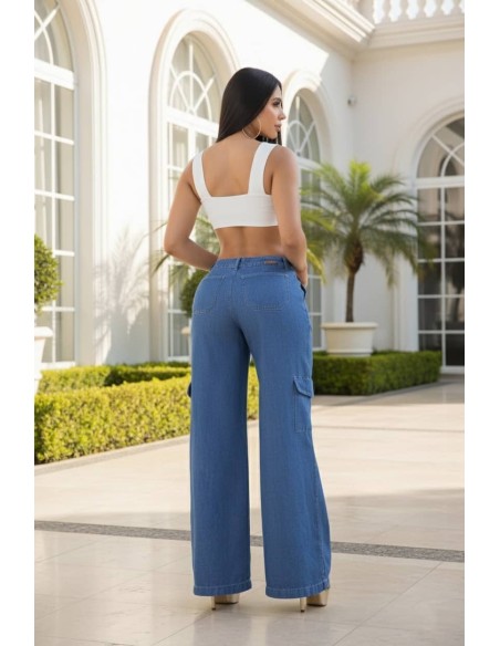 Pantalón Cargo Pitbull | Diseño Amplio y Bolsillos Laterales | Ref. PC7681