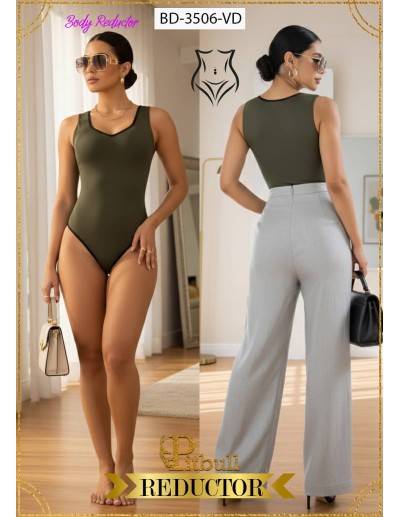 Body Reductor Pitbull BD3506 - Control de Abdomen y Efecto Push Up Invisible

