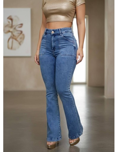 Pantalón Colombiano Pitbull PC-7737 | Push Up | Corte Flare | Realce Natural 2