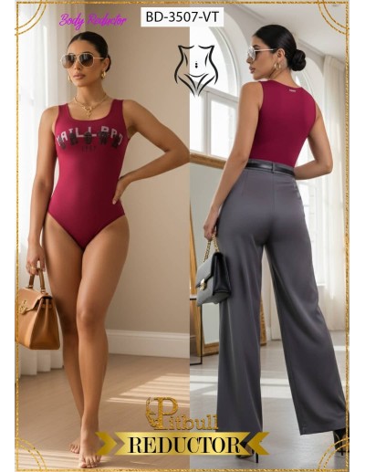 Body Reductor Pitbull - Modelo BD3507 - Estilo Deportivo con Realce Natural

