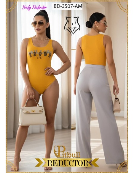 Body Reductor Pitbull - Modelo BD3507 - Estilo Deportivo con Realce Natural

